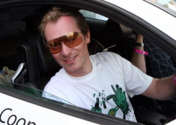 BEVERLY HILLS ? MAY 07:  Gumball founder, Maximillion Cooper as the Gumball 3000 Rally comes to an end at the Rodeo Drive finish line on May 7, 2006 in Beverly Hills, California The multi-million dollar race started out in London on April 29 and passed through Vienna, Belgrade, Phuket, Bangkok, Salt Lake City and Las Vegas, before finishing in Beverly Hills. (Photo By Chad Buchanan/Getty Images)